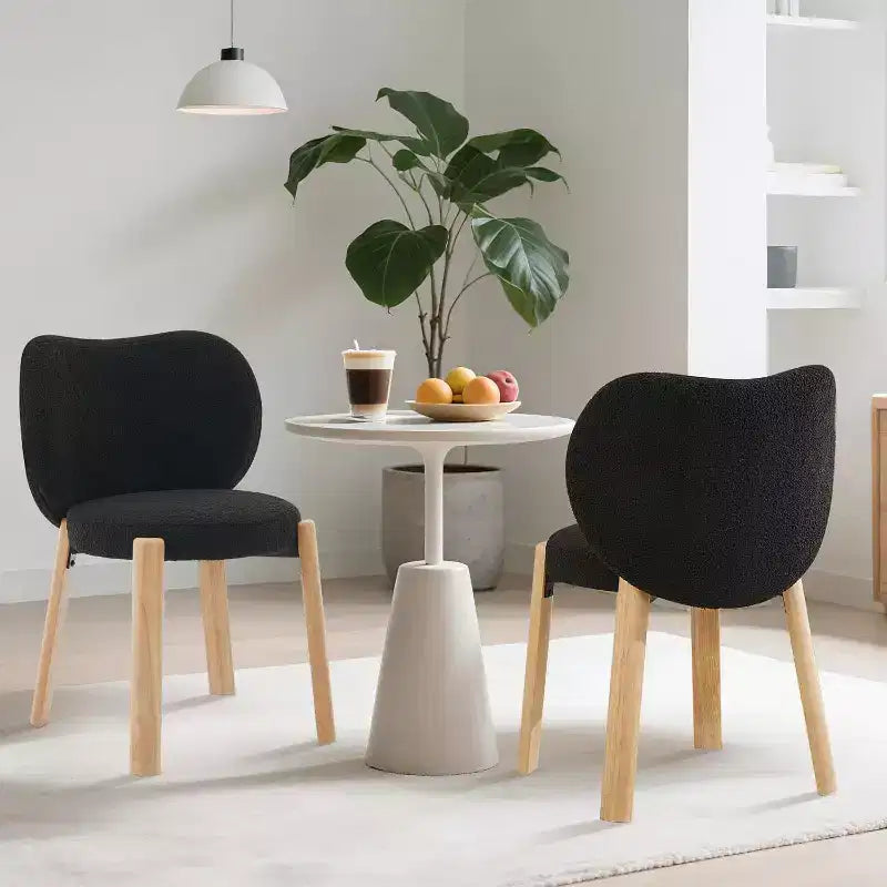 COZONY Chaise de maquillage à dossier cœur, lot de 1 ou 2, chaise de coiffeuse et de salle à manger pour chambre à coucher, chaise d'appoint confortable, capacité de 136 kg, compatible avec les bureaux de moins de 61 cm