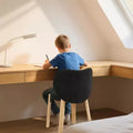 COZONY 1/2 Pack Heart-Back Makeup Chair, Teddy Vanity Chair and Dining Chair for Bedroom, Comfy Accent Chair, 300 lbs Capacity, Fits Under 24 Desks