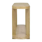 Console étroite en bois avec rangement, table d'entrée minimaliste avec design de plateau profilé pour couloir et entrée