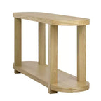 Console étroite en bois avec rangement, table d'entrée minimaliste avec design de plateau profilé pour couloir et entrée