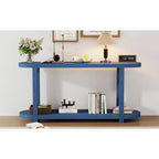 Console étroite en bois avec rangement, table d'entrée minimaliste avec design de plateau profilé pour couloir et entrée