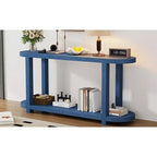 Console étroite en bois avec rangement, table d'entrée minimaliste avec design de plateau profilé pour couloir et entrée
