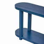 Console étroite en bois avec rangement, table d'entrée minimaliste avec design de plateau profilé pour couloir et entrée