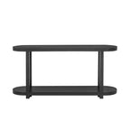 Console étroite en bois avec rangement, table d'entrée minimaliste avec design de plateau profilé pour couloir et entrée