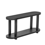 Console étroite en bois avec rangement, table d'entrée minimaliste avec design de plateau profilé pour couloir et entrée