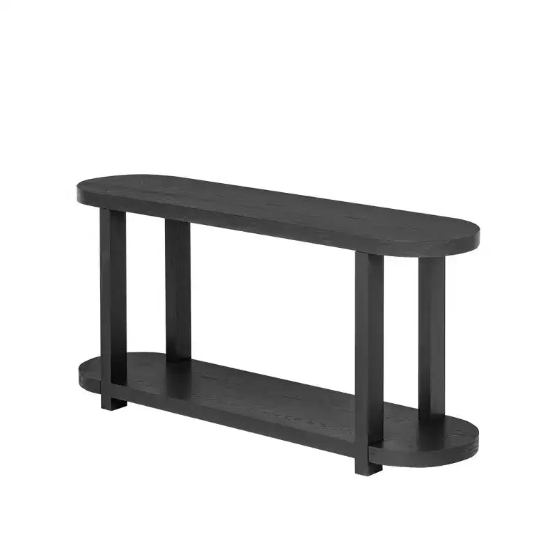 Console étroite en bois avec rangement, table d'entrée minimaliste avec design de plateau profilé pour couloir et entrée