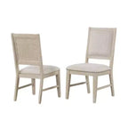 Lot de 2 chaises de salle à manger Royal Hampton, pieds effilés, bois de peuplier chêne clair
