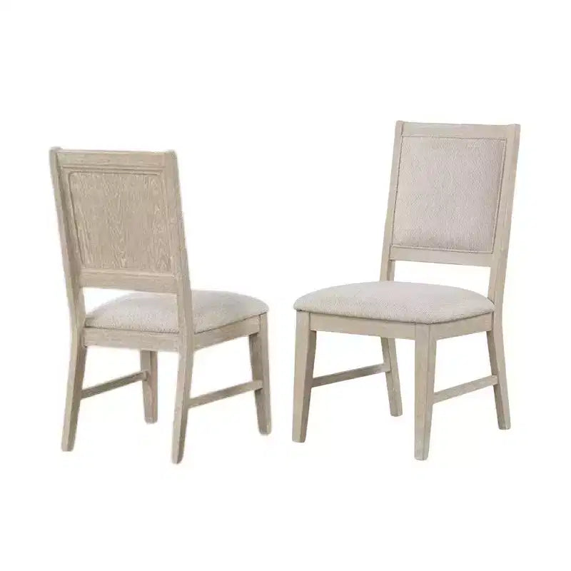 Lot de 2 chaises de salle à manger Royal Hampton, pieds effilés, bois de peuplier chêne clair