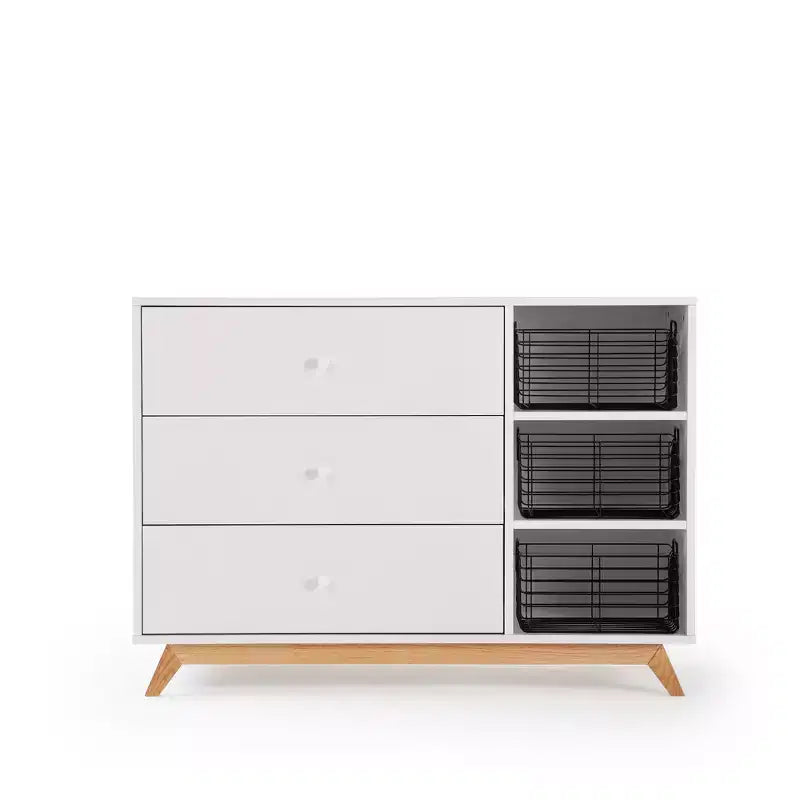 Commode de chambre d'enfant à 3 tiroirs et 2 étagères Central Park