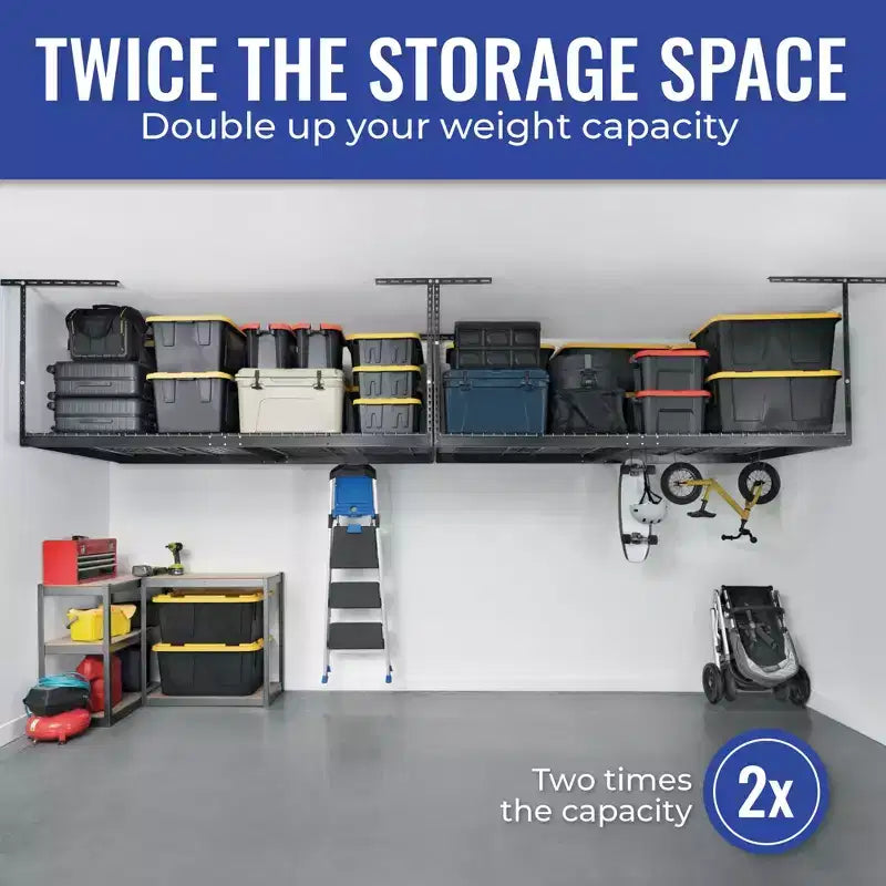 Porte-bagages de garage aérien SafeRacks 4x8 - Lot de 2
