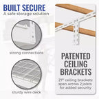 Porte-bagages de garage aérien SafeRacks 4x8 - Lot de 2