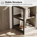 Meuble TV, convient aux téléviseurs de 65 pouces et plus, avec portes grillagées et étagères, style rustique, fonction de rangement, meuble de salon.