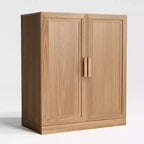PexFix 36 Armoire de rangement d'appoint en bois, buffet moderne avec 2 portes et étagère réglable pour salon, salle à manger, entrée, naturel