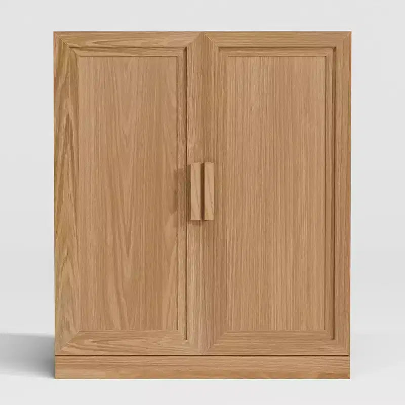 PexFix 36 Armoire de rangement d'appoint en bois, buffet moderne avec 2 portes et étagère réglable pour salon, salle à manger, entrée, naturel