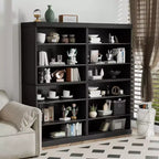 PexFix 31x31x16 Étagère bibliothèque et meuble de rangement en bois sans porte pour cuisine, chambre, entrée, salon, salle à manger Noir