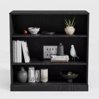PexFix 31x31x16 Étagère bibliothèque et meuble de rangement en bois sans porte pour cuisine, chambre, entrée, salon, salle à manger Noir