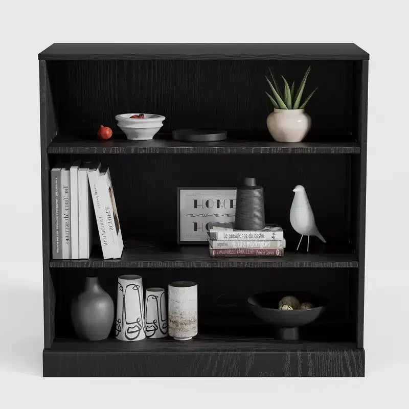 PexFix 31x31x16 Étagère bibliothèque et meuble de rangement en bois sans porte pour cuisine, chambre, entrée, salon, salle à manger Noir