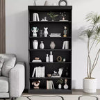 PexFix 31x31x16 Étagère bibliothèque et meuble de rangement en bois sans porte pour cuisine, chambre, entrée, salon, salle à manger Noir