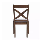 Chaise de salle à manger Royal Hampton (lot de 2), coussin en mousse grise, brun rustique