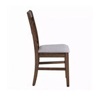 Chaise de salle à manger Royal Hampton (lot de 2), coussin en mousse grise, brun rustique