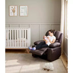 Fauteuil inclinable pivotant rembourré surdimensionné avec fonction de chauffage et de massage, confortable canapé simple inclinable pivotant en similicuir pour adultes