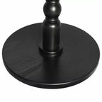 Homy Casa Table d'appoint ronde 23 avec base piédestal tourné, plateau en MDF, pour salon ou chambre à coucher, noire