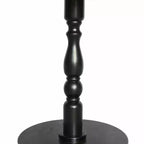 Homy Casa Table d'appoint ronde 23 avec base piédestal tourné, plateau en MDF, pour salon ou chambre à coucher, noire