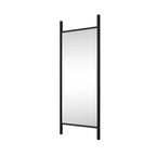 HomeRoots 63 Black Wood Leaning Ladder Framed Full Length Mirror