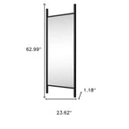 Miroir psyché en bois noir HomeRoots 63, avec cadre en échelle inclinée