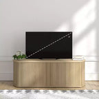 Meuble TV d'angle Galano avec portes cannelées 43,3 L 20,0 P 14,8 H