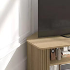 Meuble TV d'angle Galano avec portes cannelées 43,3 L 20,0 P 14,8 H
