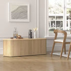 Meuble TV d'angle Galano avec portes cannelées 43,3 L 20,0 P 14,8 H