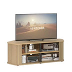 Meuble TV d'angle Galano avec portes cannelées 43,3 L 20,0 P 14,8 H