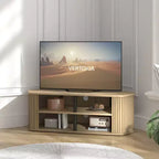 Meuble TV d'angle Galano avec portes cannelées 43,3 L 20,0 P 14,8 H