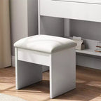 Coiffeuse avec miroir et lumière, Table de maquillage avec support pour sèche-cheveux, Coiffeuse avec chaise et 3 tiroirs