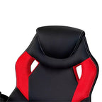 Chaise de bureau pivotante HomeStock de 96,5 cm de hauteur réglable en similicuir noir