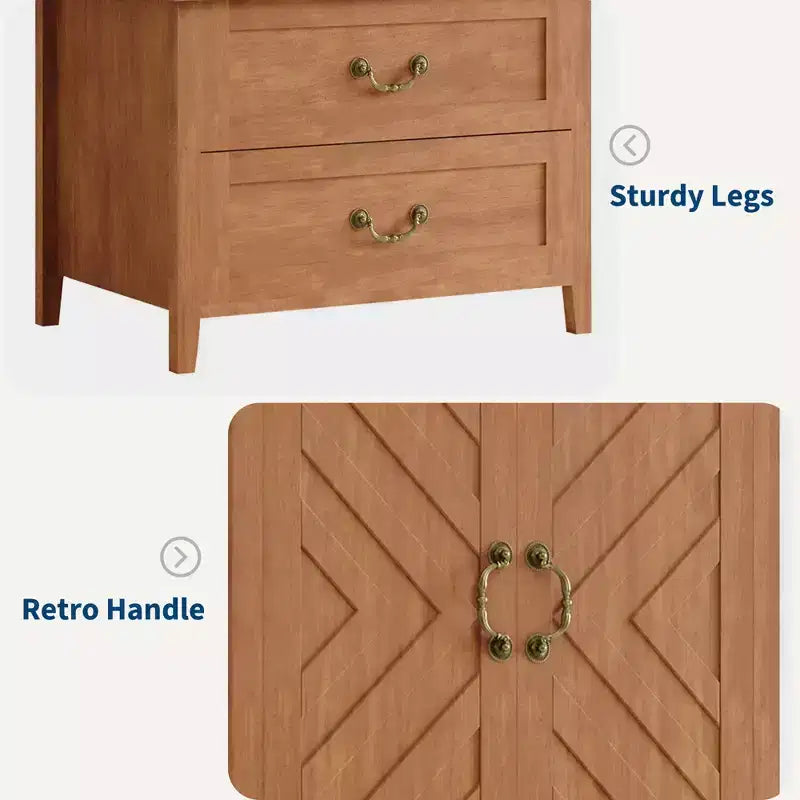 Armoire penderie en V avec 2 portes et 2 tiroirs, 180,5 cm, Armoire de rangement haute en bois de style rustique pour chambre à coucher avec tringle de suspension, Grande capacité