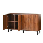 GDFStudio Pina Armoire de rangement moderne en bois de style Mid-Century de 150 cm avec 4 portes et 8 compartiments