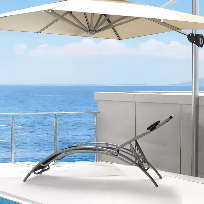 COZONY Lot de 2 chaises longues de patio, chaises inclinables d'extérieur avec dossier réglable en maille textilène pour piscine, balcon et jardin
