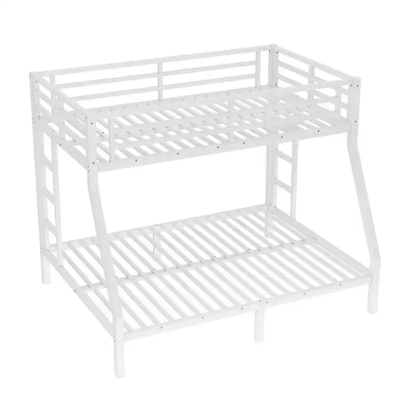 Bellemave Lit Superposé en Métal Jumeau sur Double pour Adolescents et Adultes, Gain de Place, Silencieux, Rangement Sous Le Lit, Barrières de Sécurité, Montage Facile