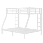 Bellemave Lit Superposé en Métal Jumeau sur Double pour Adolescents et Adultes, Gain de Place, Silencieux, Rangement Sous Le Lit, Barrières de Sécurité, Montage Facile