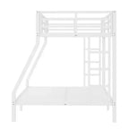 Bellemave Lit Superposé en Métal Jumeau sur Double pour Adolescents et Adultes, Gain de Place, Silencieux, Rangement Sous Le Lit, Barrières de Sécurité, Montage Facile