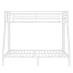 Bellemave Lit Superposé en Métal Jumeau sur Double pour Adolescents et Adultes, Gain de Place, Silencieux, Rangement Sous Le Lit, Barrières de Sécurité, Montage Facile
