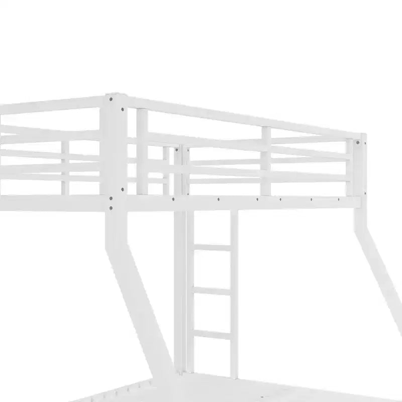Bellemave Lit Superposé en Métal Jumeau sur Double pour Adolescents et Adultes, Gain de Place, Silencieux, Rangement Sous Le Lit, Barrières de Sécurité, Montage Facile