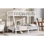Bellemave Lit Superposé en Métal Jumeau sur Double pour Adolescents et Adultes, Gain de Place, Silencieux, Rangement Sous Le Lit, Barrières de Sécurité, Montage Facile