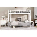Bellemave Lit Superposé en Métal Jumeau sur Double pour Adolescents et Adultes, Gain de Place, Silencieux, Rangement Sous Le Lit, Barrières de Sécurité, Montage Facile