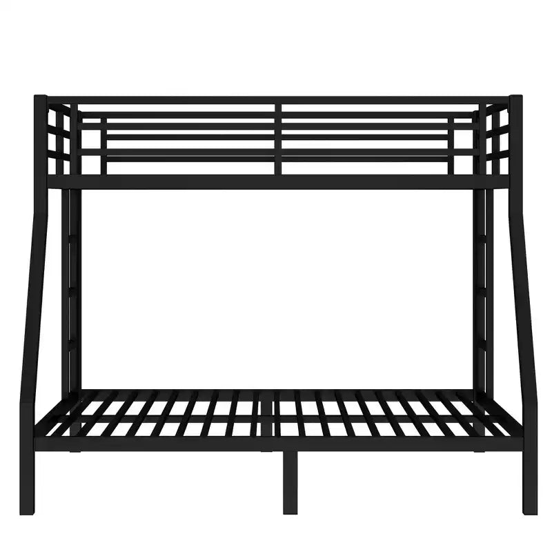 Bellemave Lit Superposé en Métal Jumeau sur Double pour Adolescents et Adultes, Gain de Place, Silencieux, Rangement Sous Le Lit, Barrières de Sécurité, Montage Facile