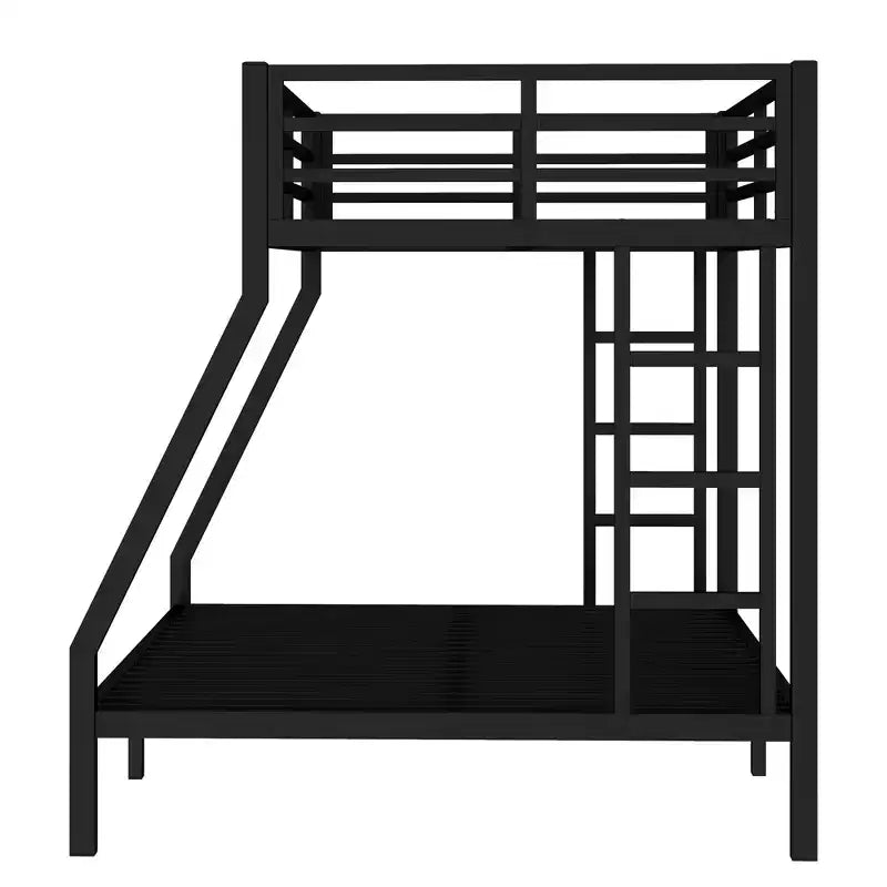 Bellemave Lit Superposé en Métal Jumeau sur Double pour Adolescents et Adultes, Gain de Place, Silencieux, Rangement Sous Le Lit, Barrières de Sécurité, Montage Facile