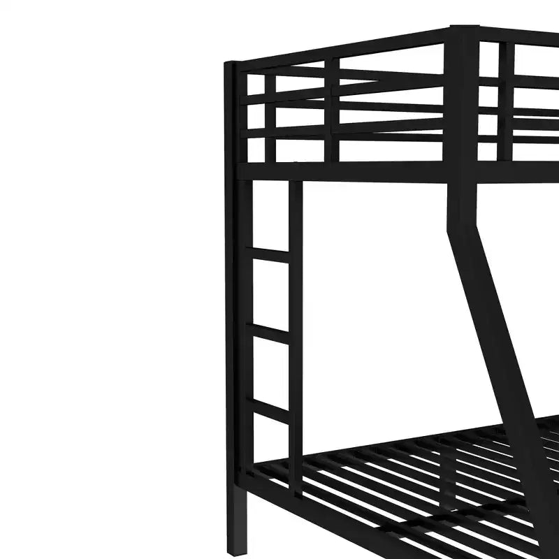 Bellemave Lit Superposé en Métal Jumeau sur Double pour Adolescents et Adultes, Gain de Place, Silencieux, Rangement Sous Le Lit, Barrières de Sécurité, Montage Facile