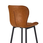 VECELO Lot de 2/4 tabourets de bar en similicuir avec pieds en métal et repose-pieds, hauteur de comptoir, marron